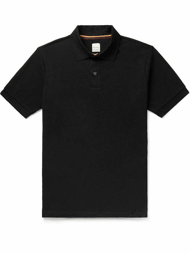 Photo: Paul Smith - Cotton-Piqué Polo Shirt - Black