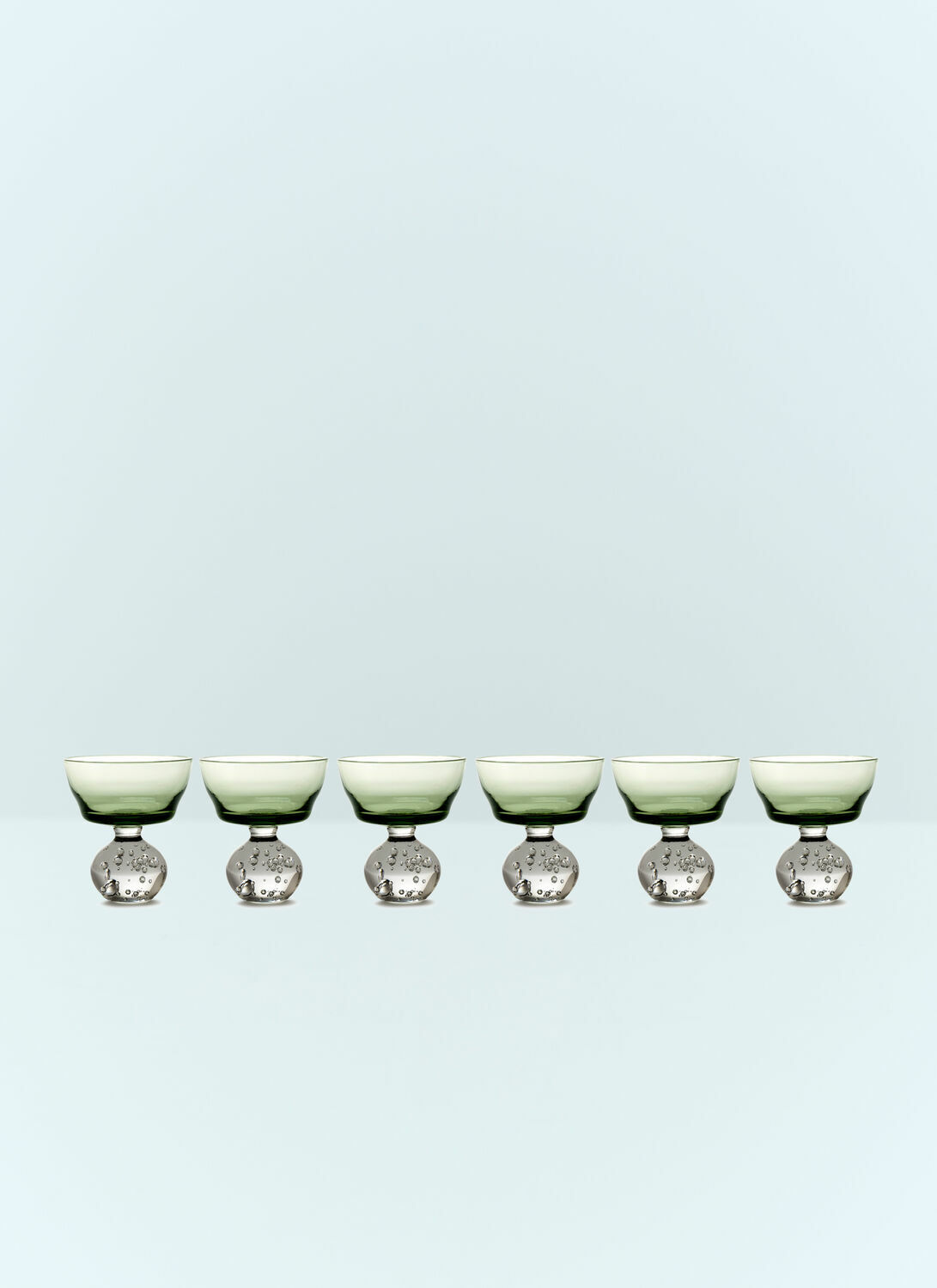 Serax Set Of Six Medium Eternal Snow Stemmed Glasses