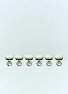 Serax Set Of Six Medium Eternal Snow Stemmed Glasses