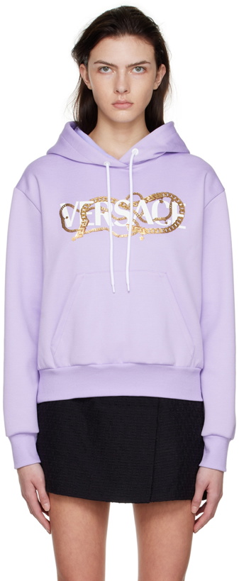 Photo: Versace Purple Cotton Hoodie