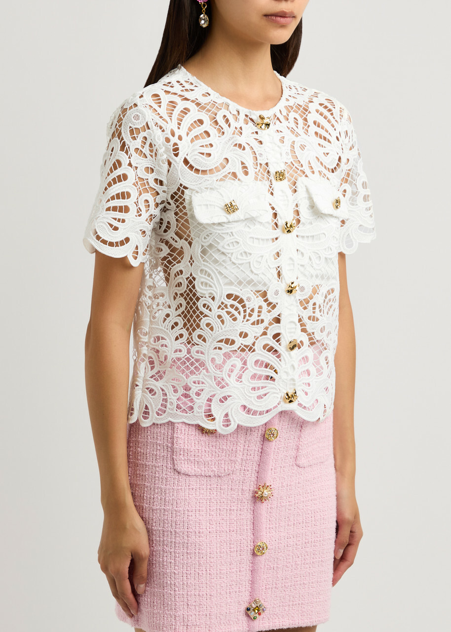 2024 Self Portrait Gupuire Lace Blouse