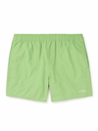 Saturdays NYC - Talley Straight-Leg Mid-Length Embroidered Swim Shorts - Green