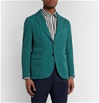 MAN 1924 - Kennedy Unstructured Linen and Cotton-Blend Suit Jacket - Blue