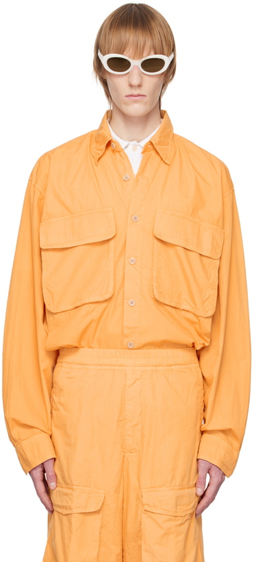 Photo: Dries Van Noten Orange Buttoned Shirt