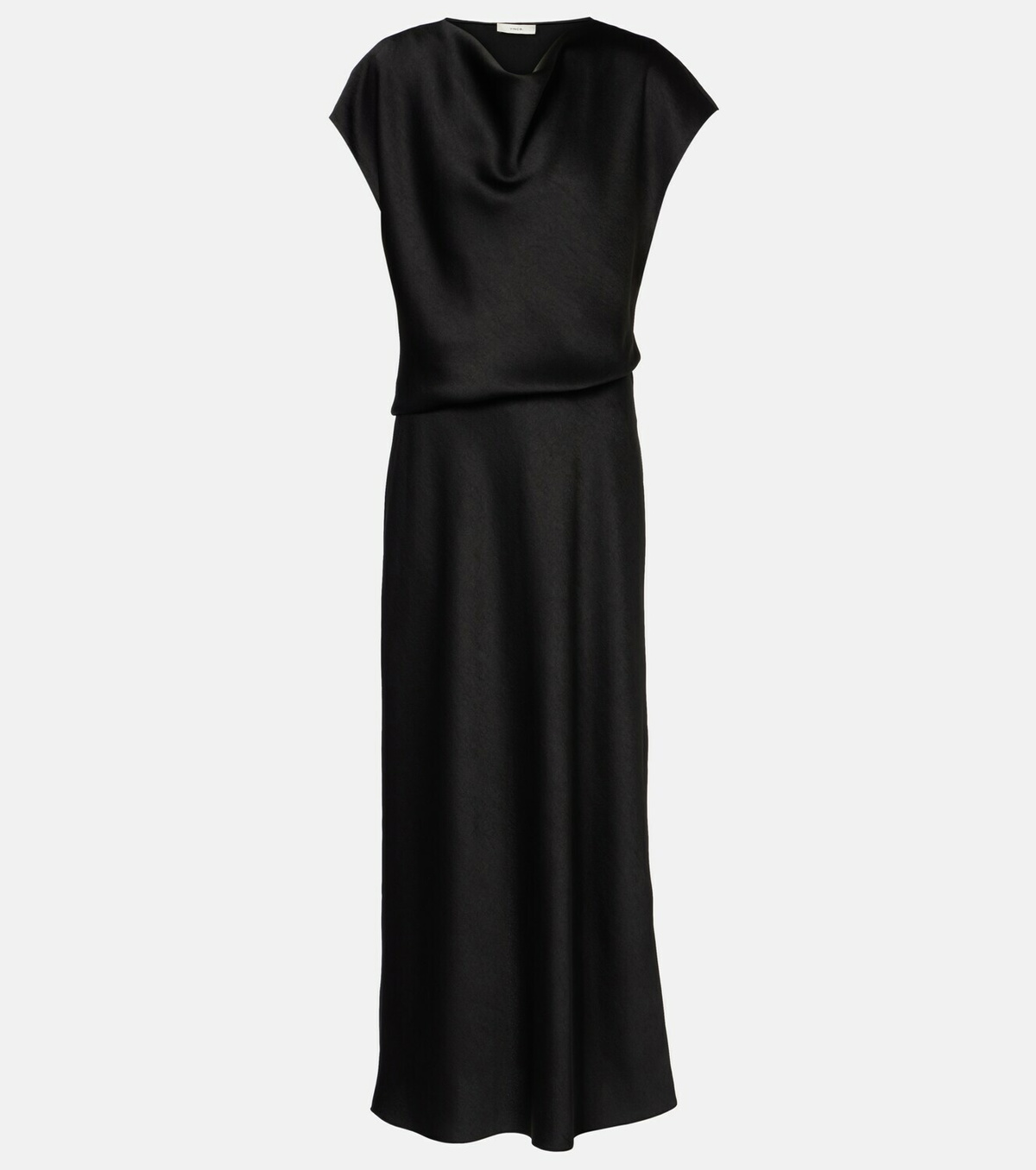 Vince Draped satin midi dress