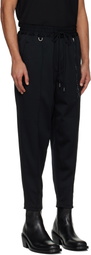 mastermind JAPAN Black Stitched Tapered Trousers