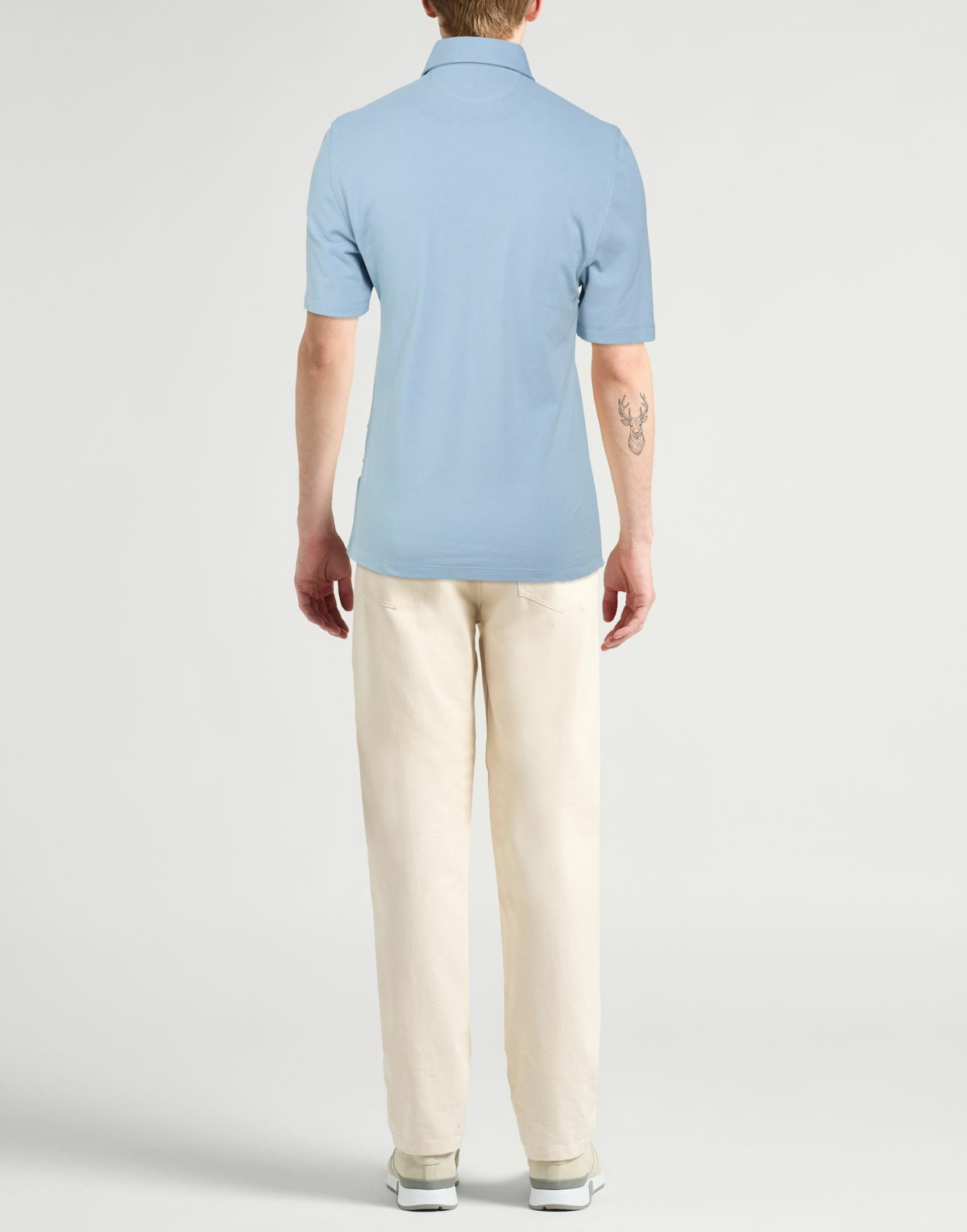 Brunello Cucinelli Mens Polo shirt Light in Blue