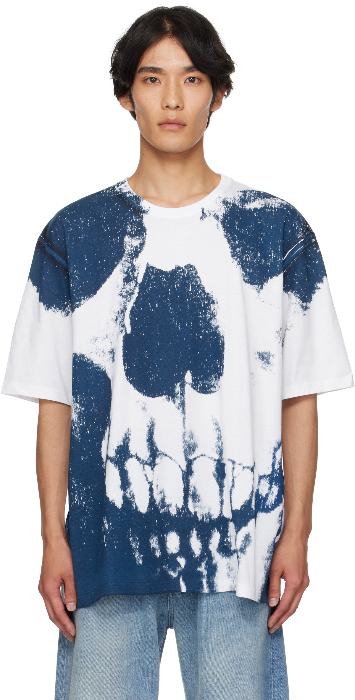 Alexander McQueen White Patchwork Skull T-Shirt Alexander