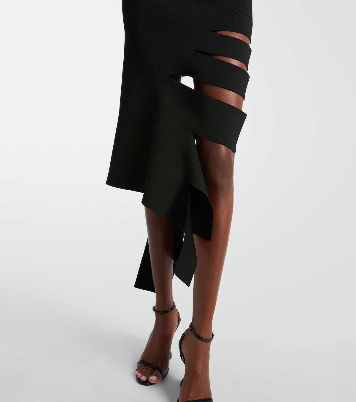Mugler Cut-out midi skirt