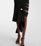 Mugler Cut-out midi skirt