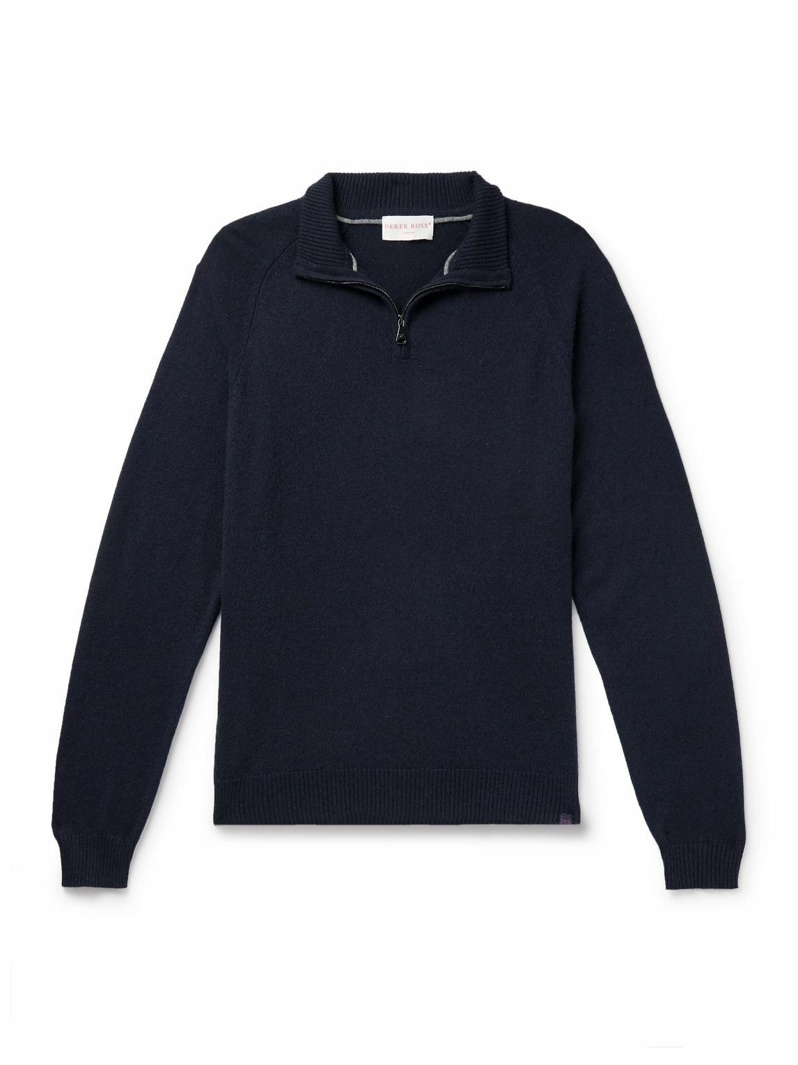 Derek Rose - Finley Cashmere Half-Zip Sweater - Blue