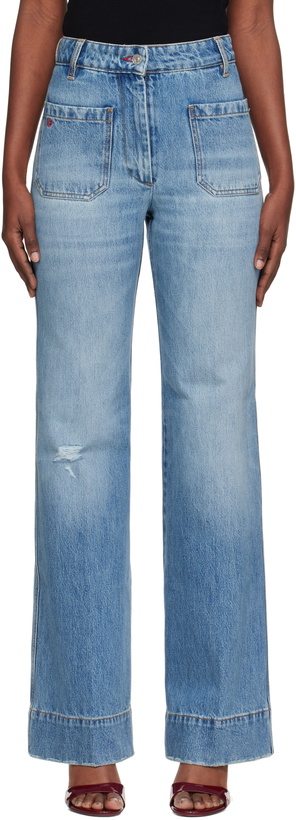 Photo: Victoria Beckham Blue Alina High Waisted Jeans