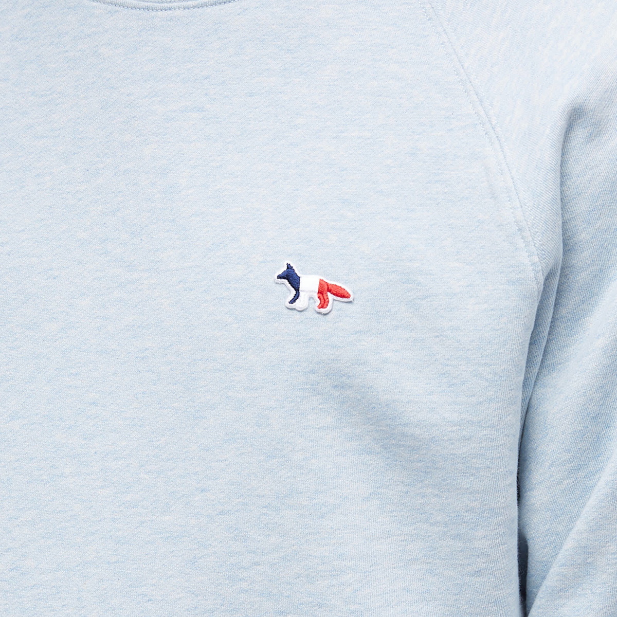 Maison Kitsuné Men's Tricolor Fox Patch Adjusted Sweatshirt in