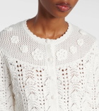 Rixo Kyra open-knit cotton cardigan