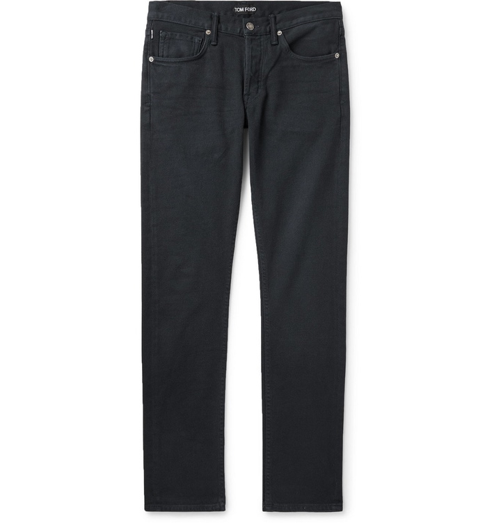 Photo: TOM FORD - Slim-Fit Stretch-Denim Jeans - Gray