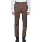 Maison Margiela Orange and Grey Wool Tonic Pinstripe Trousers