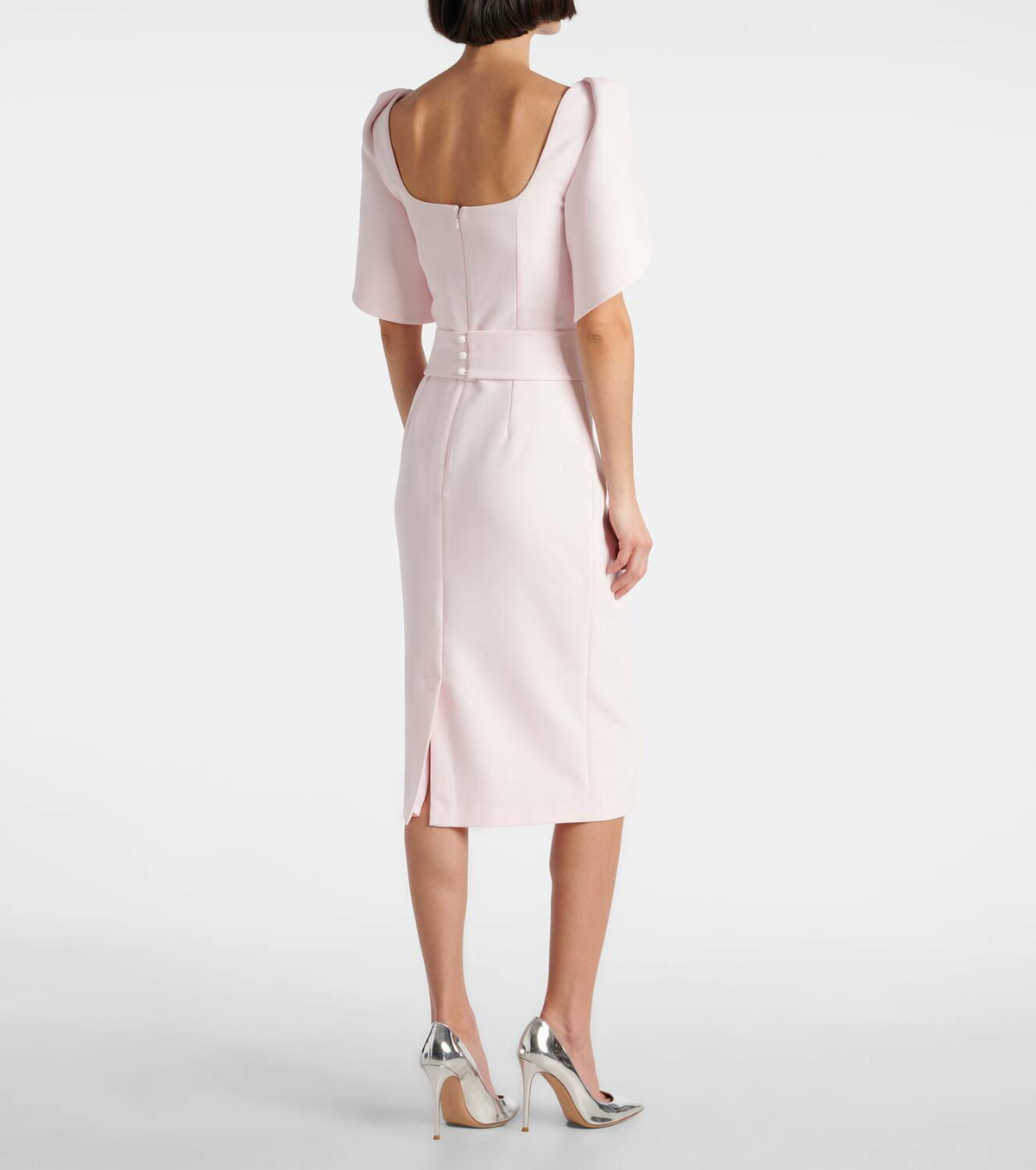 white embellished dress midi Starla Embellished Midi Dress – SIMKHAI
