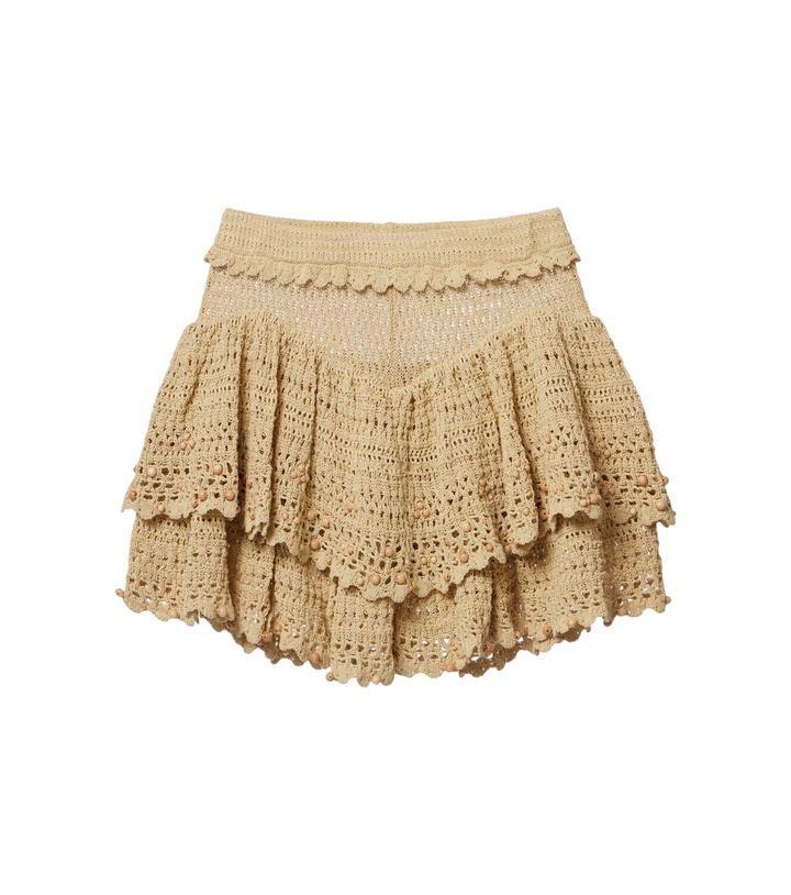 Photo: Isabel Marant Olzea beaded crochet cotton-blend shorts