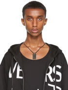 Versace Gunmetal Tag Necklace