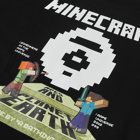Men's AAPE x Minecraft Apes And Planet Earth T-Shirt in Black