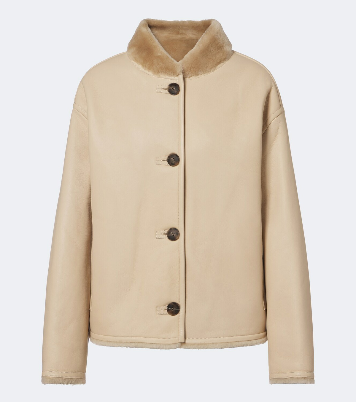 Yves Salomon Reversible shearling-trimmed leather jacket