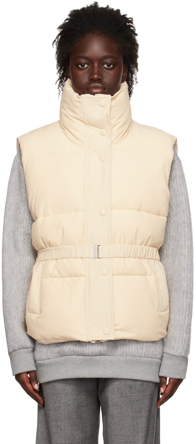 J KOO Off-White Belt Vest
