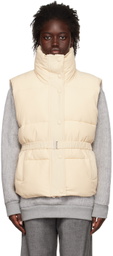 J KOO Off-White Belt Vest