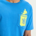 Second/Layer Men's Second Layer Vintage Ciggy Pocket T-Shirt in Blue/Yellow