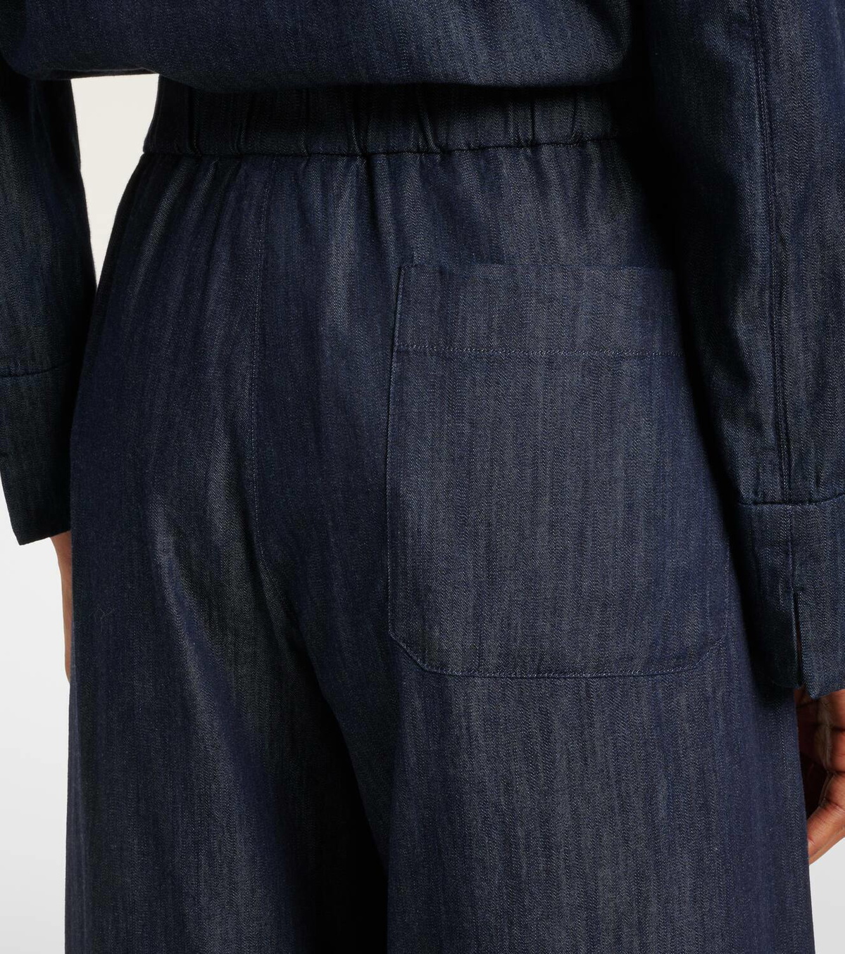 S Max Mara Jour cotton chambray wide-leg pants S Max Mara
