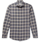 Incotex - Checked Cotton Shirt - Storm blue