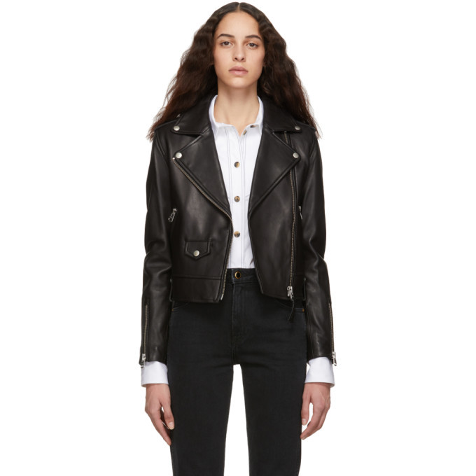 Mackage Black Leather Baya Jacket Mackage