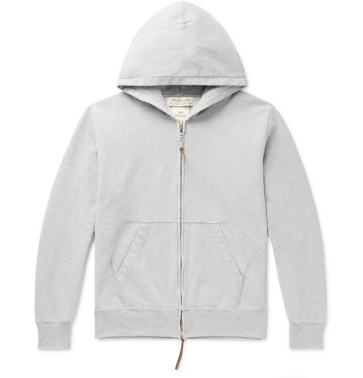 Photo: Remi Relief - Melangé Loopback Cotton-Jersey Zip-Up Hoodie - Gray