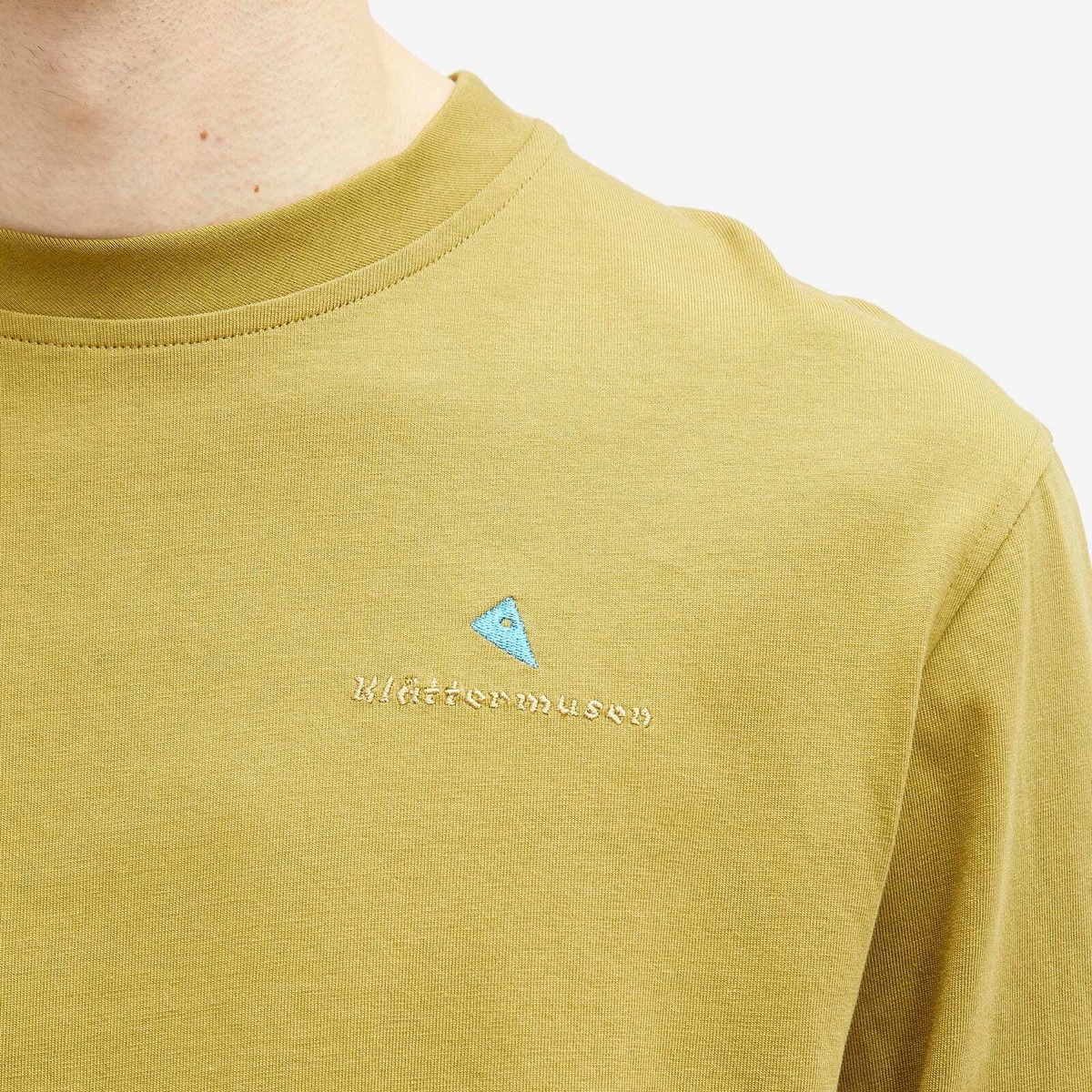 Klättermusen Men's Long Sleeve Root Logo T-Shirt in Meadow Green