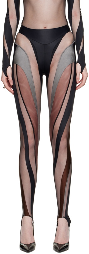 Photo: Mugler Black Spiral Leggings