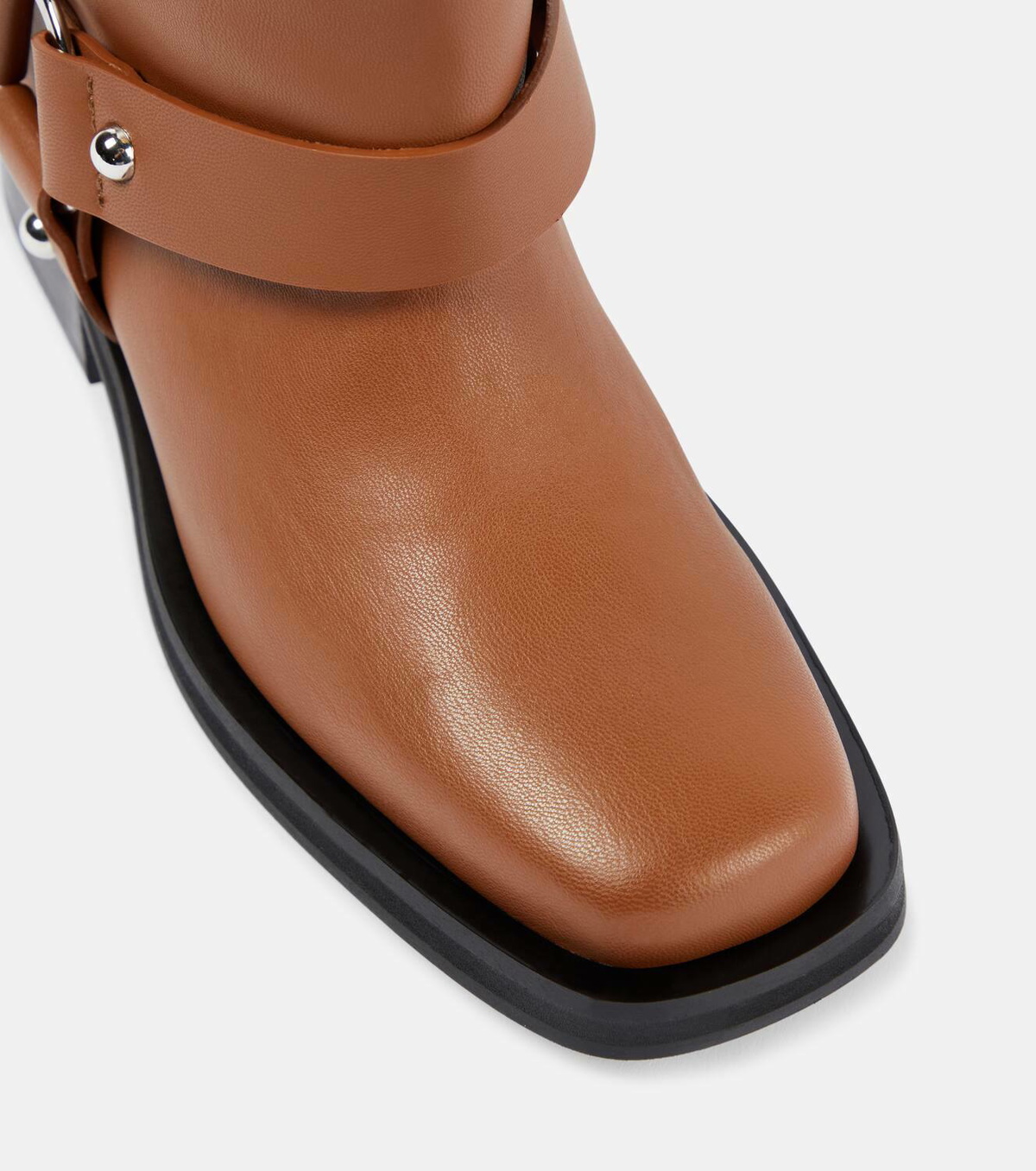Ganni Faux leather biker boots GANNI