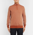 Loro Piana - Roadster Striped Cashmere Half-Zip Sweater - Men - Orange