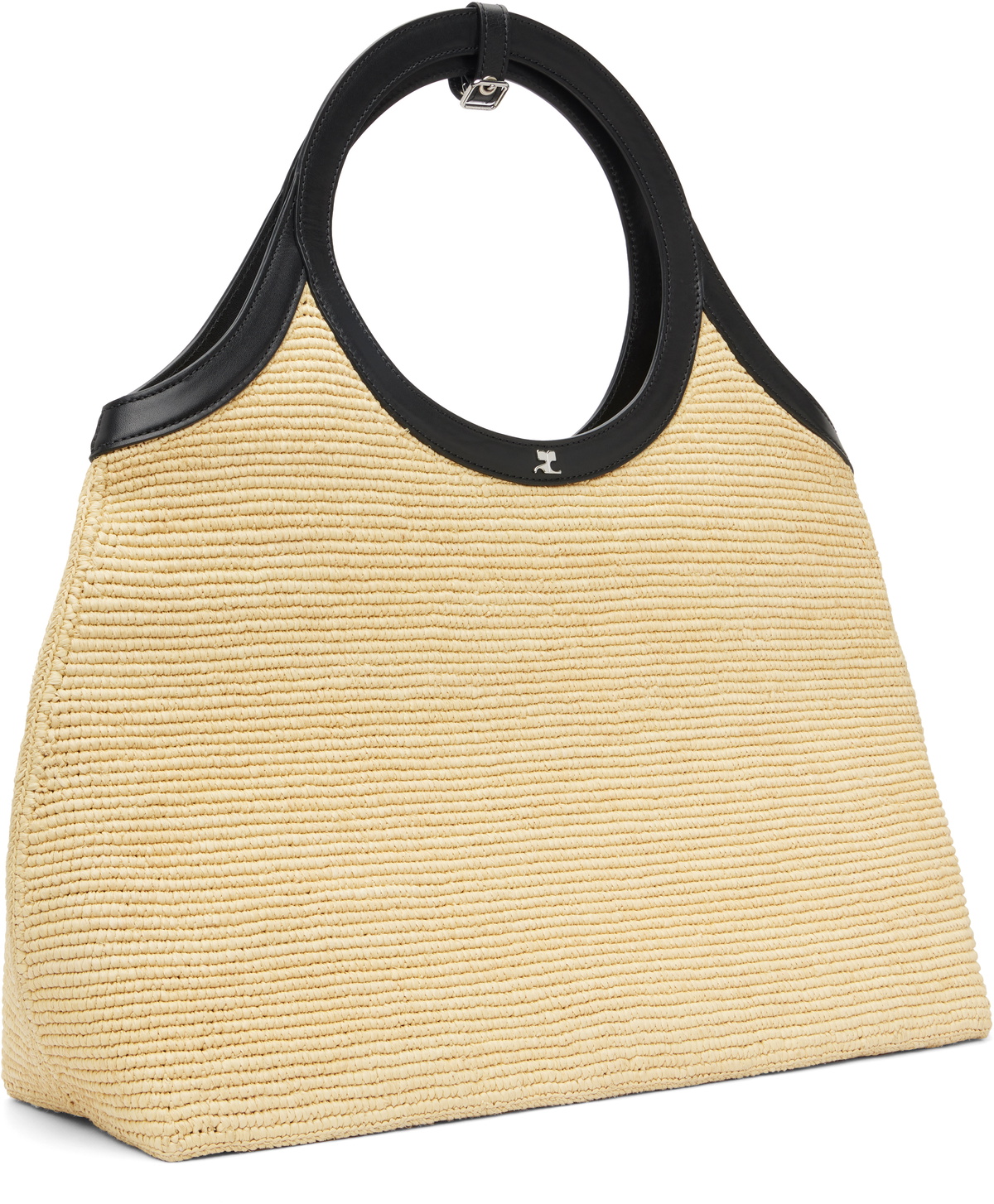 Courrèges Beige Raphia Holy Day Tote