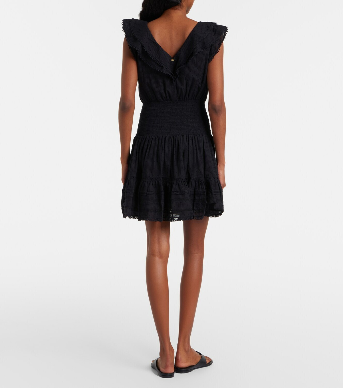 Poupette St Barth Della ruffled cotton minidress
