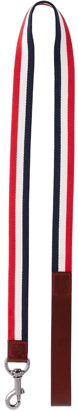 Photo: Moncler Genius Navy & Red Poldo Dog Couture Edition Tricolor Leash