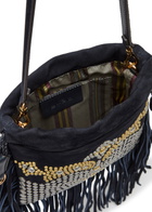 Etro Kalispera Small Stud-embellished Suede Shoulder bag - Blue - One Size