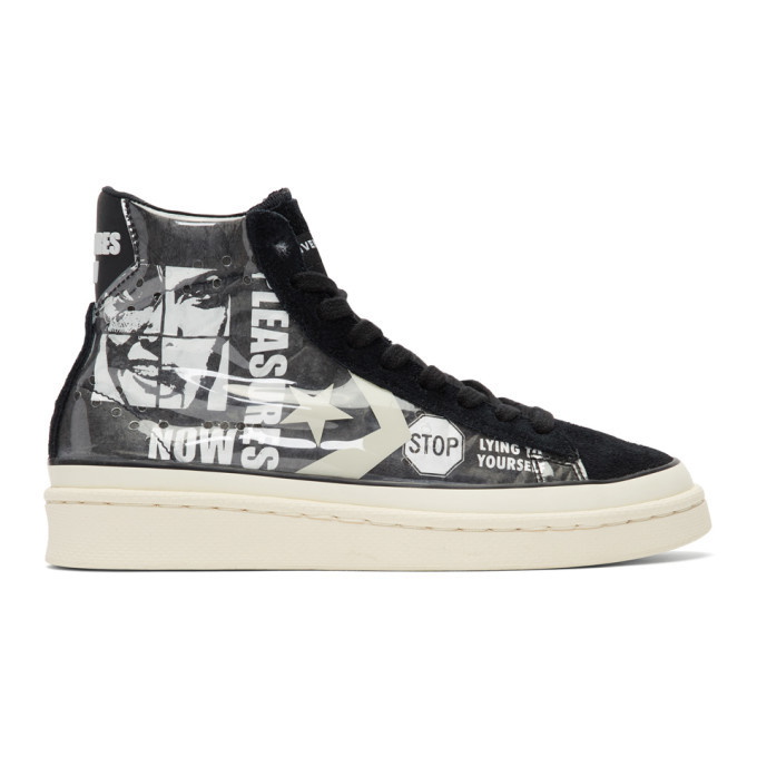 Photo: Converse Grey and Black Pleasures Edition PVC High-Top Sneakers