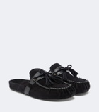Isabel Marant Malvin leather-trimmed suede mules