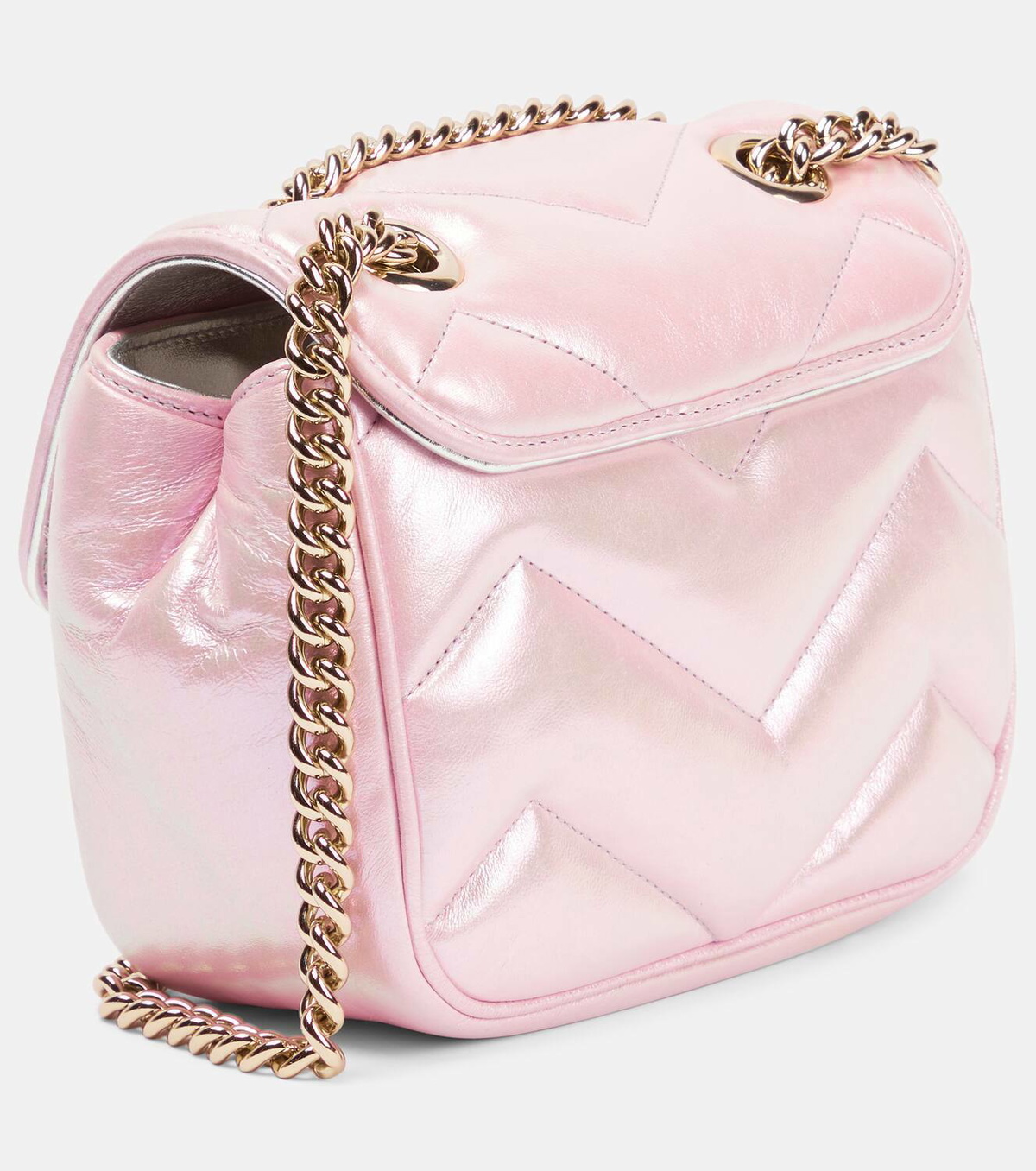 クラッチバッグ Gucci Pastel Pink Leather Mini Gg Marmont Clutch 476433_DTDHD_6705_013_059_0000