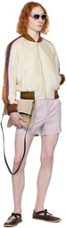 Dries Van Noten Purple Creased Shorts