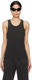 Entire Studios Black Rib Tank Top