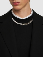 JIL SANDER Chain Necklace with Faux Pearls