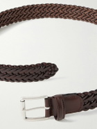 Anderson's - 3.5cm Woven Leather Belt - Brown
