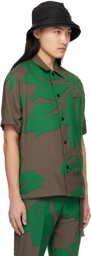 sacai Brown & Green Floral Shirt