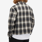 Awake NY Men's Brushed Flannel Shirt Jacket in Green Multi