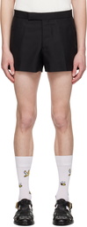 Thom Browne Black Backstrap Shorts